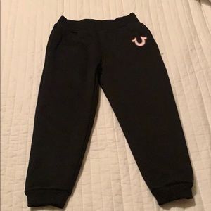 New boys black true religion sweat pants